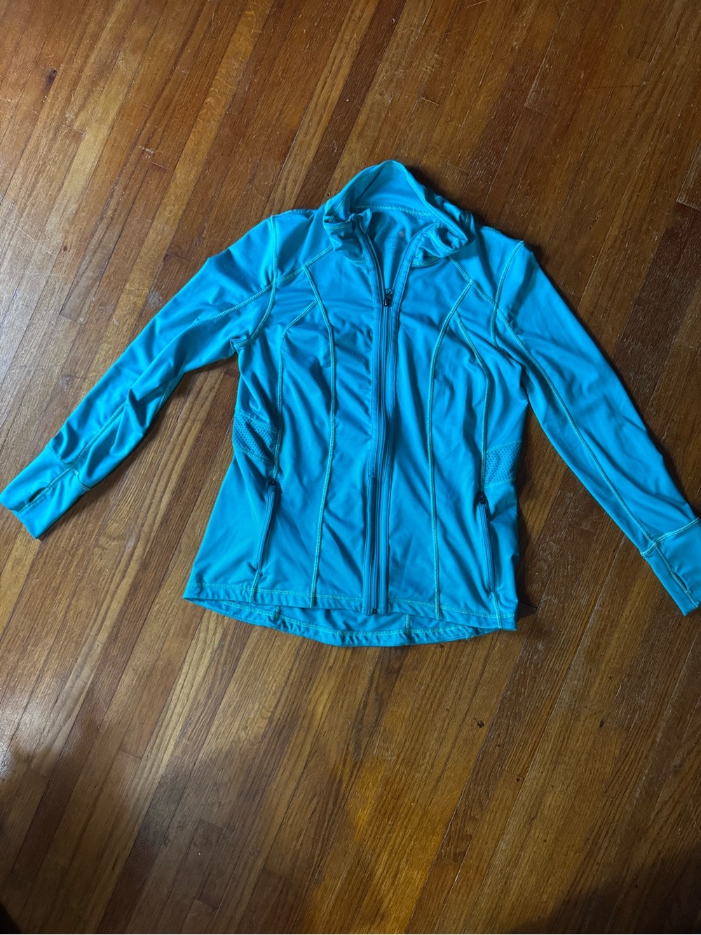 Tangerine Women’s Lightweight Turquoise Zip-Front Jacket